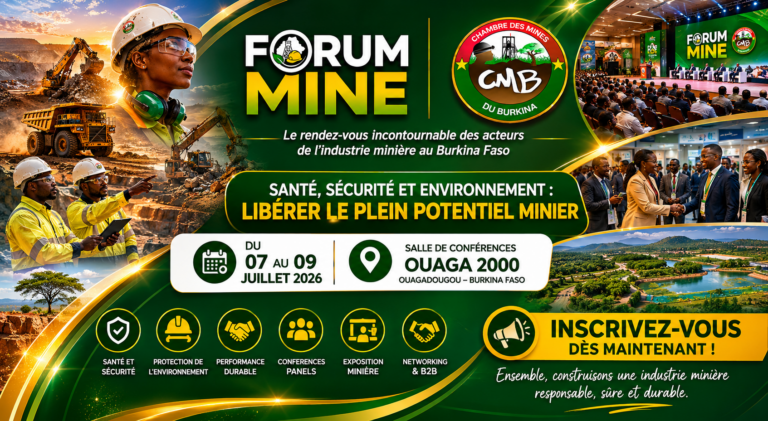 Forum Mine- 2026: « Environnement, Santé, Sécurité : libérer le plein potentiel minier ».